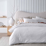 Accessorize Elma White Jacquard Quilt Cover Set Queen V442-HIN-QUILTCS-ELMA-WHITE-QS