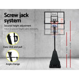 Everfit 3.05M Basketball Hoop Stand System Adjustable Height Portable Black Pro BAS-HOOP-305-S