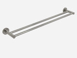 Luxurious Brushed Nickel Stainless Steel 304 Towel Rack Rail - Double Bar 800mm V549-80SSDBLTOWNICKEL