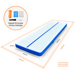 PROFLEX 800x100x20cm Inflatable Air Track Mat Tumbling Gymnastics, Blue & White V219-FTNATKPRFA8BW