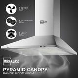 MIRAKLASS Pyramid Rangehood 60cm MK-RH-0660S-TD V227-6160262000160