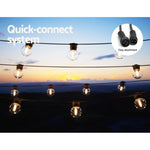23m Solar Festoon Lights Outdoor LED String Light Xmas Wedding Garden Party LIGHT-B-SOLAR-G45-20-WW