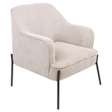 Leah Fabric Armchair Occasional Accent Arm Chair Silver V315-VOL-SEVE-01
