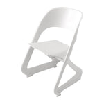 ArtissIn Set of 4 Dining Chairs Office Cafe Lounge Seat Stackable Plastic Leisure Chairs White AI-PP-CHAIR-WH