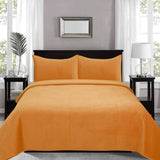 J.Elliot Home Merida Mustard Velvet Quilted Coverlet Set Queen/King V442-IDC-COVERLET-MERIDA-MUSTARD-QS