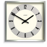 Newgate Jones Box Wall Clock Silver V398-NGJBOX211CH