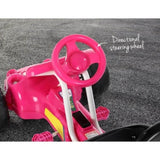 Rigo Kids Pedal Go Kart Ride On Toys Racing Car Plastic Tyre Pink GKRT-F1D-PK