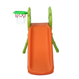 Keezi Kids Slide Set Basketball Hoop Indoor Outdoor Playground Toys 100cm Orange KPS-SLIDE-PANDA-OG