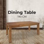 Birdsville Dining Table 190cm Solid Mt Ash Wood Home Dinner Furniture - Brown V315-VTO-009