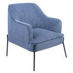 Leah Fabric Armchair Occasional Accent Arm Chair Blue V315-VOL-SEVE-03