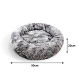 Pawfriends Pet Bed Dog Bed Cat Calming Bed Extra Large Sleeping Comfy Cave Washable 90cm V360-PTDB0013-DG-M