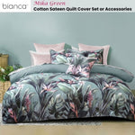 Bianca Mika Green Cotton Sateen Quilt Cover Set Queen V442-BCA-QUILTCS-MIKA-GREEN-QS