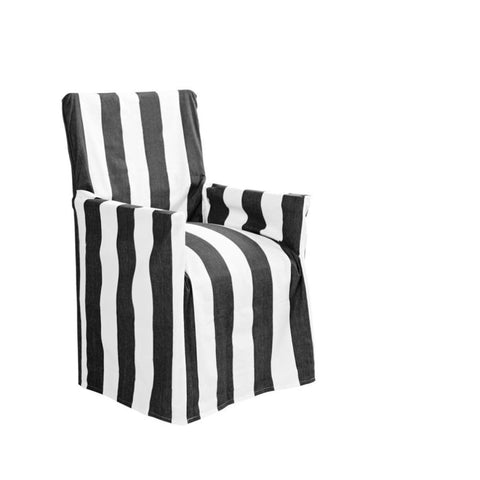 IDC Homewares Cotton Director Chair Cover Black Stripes V442-IDC-COUCHC-DIRECTORSTRIPES-BLACK-SH