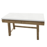 Stony 140cm Computer Writing Desk with Concrete Top - White V315-V-CHAR-034