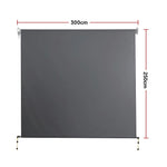 Retractable Straight Drop Roll Down Awning Garden Patio Screen 3.0X2.5M V63-842951