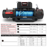 X-BULL 4x4 Electric Winch 12V 12000LBS synthetic rope 4WD Car with winch mounting plate V211-AUEB-XBEW006WP009