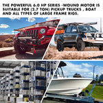 X-BULL 12000LBS Electric Winch 12V 4x4 synthetic rope 4WD Car with winch mounting plate V211-AUEB-XBEW006WP010