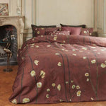 Bedding House Van Gogh Plum Blossoms Red Cotton Sateen Quilt Cover Set Queen V442-HIN-QUILTCS-PLUMBLOSSOMS-RED-QS