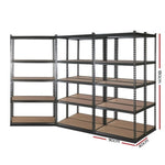 Giantz 5x1.8M Garage Shelving Warehouse Rack Pallet Racking Storage Charcoal WR-E-9X18-CCX5