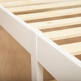 Double Wooden Bed Frame Home Furniture White V63-843151