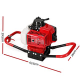 Giantz 80CC Petrol Post Hole Digger Motor Only Engine Red DI-SF-OV-N-RDBK