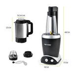 POLYCOOL 1000W 10in1 Vacuum Blender, 700ml Capacity, With Heating Jug, Grinder Cup, Food Processor V219-FODBLNPLYAV10