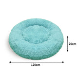 Pawfriends Pet Dog Bedding Warm Plush Round Comfortable Nest Comfy Sleep kennel Green 120cm V360-PTDB0000-VG-XXL