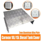 2mm Aluminium Alloy Plate Caravan Diesel Tank Cover for 10L/15L Fuel Tank Silver V201-TANK1015SI8AU
