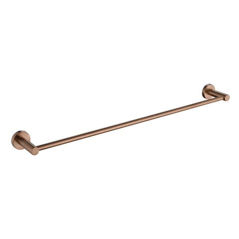 Luxurious Brushed Rose Gold Stainless Steel 304 Towel Rack Rail - Single Bar 600mm V549-60SSSGLTOWROSEGOLD