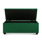 Artiss Storage Ottoman Blanket Box 98cm Velvet Green OTM-L2-VEL-GREEN