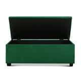 Artiss Storage Ottoman Blanket Box 98cm Velvet Green OTM-L2-VEL-GREEN