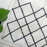 Soft Cotton Bath Rug Tufted Jacquard Design V262-CII-1848
