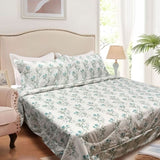 Hotel Living 3 Pce Light Weight Comforter Set Queen/King Corbett Floral Teal V442-ATX-COMFORTER-CORBETTC2-TEAL-QS