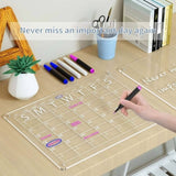 Large Magnetic Fridge Whiteboard Weekly Calendar Planner Acrylic White Board Set V201-DATE0600WH8AU