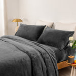 thermal microplush sheet set single charcoal V517-MPSSS-S-CHA