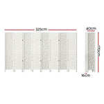 Artiss 8 Panel Room Divider Screen 325x170cm Clover White RD-4016-8P-WH