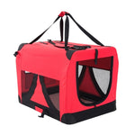 Portable Soft Dog Cage Crate Carrier L RED V274-PET-3002L-RD