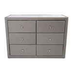 Molly Dresser Mirror 6 Chest of Drawers Bedroom Storage Cabinet - Light Grey V315-V-VIL-DM-KIT