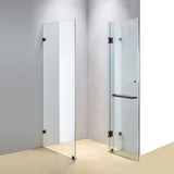 900 x 800mm Frameless 10mm Glass Shower Screen By Della Francesca 830841