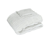 J Elliot Home Skyler Ivory Faux Fur Throw Rug 130 x 160cm V442-IDC-THROW-SKYLER-IVORY-RE