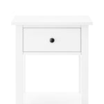 Sarantino Rue Bedside Table - White TBL-470-02-WH