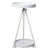 Levede Plant Stand 2 Tiers Outdoor Indoor White Large UM1219-L-WH