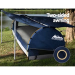 Weisshorn Double Swag Camping Swags Canvas Free Standing Dome Tent Dark Blue 4CM SWAG-C-WING-D-DBL