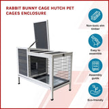 Rabbit Bunny Cage Hutch Pet Cages Enclosure 836811