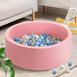 Keezi Kids Ball Pit 90x30cm Ocean Foam Play Pool Barrier Toys Children Pink BPOOL-A-7033-PK