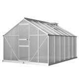 Greenfingers Greenhouse 3.6x2.5x1.95M Aluminium Polycarbonate Green House Garden Shed GH-ALU-C-362X250-AB