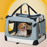 i.Pet Pet Carrier Soft Crate Dog Cat Travel 90x61CM Portable Foldable Car 2XL PET-CARRIER-2XL-BL