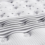 Mattress Euro Top Queen Size Pocket Spring Coil with Knitted Fabric Medium Firm 33cm Thick V43-MAT-EETL-Q