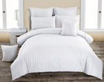 Seersucker Double Size White Duvet Quilt Cover Set V493-PAD-01