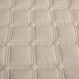 SOGA Beige 153cm Wide Mattress Cover Thick Quilted Stretchable Bed Spread Sheet Protector with BCOVER4001